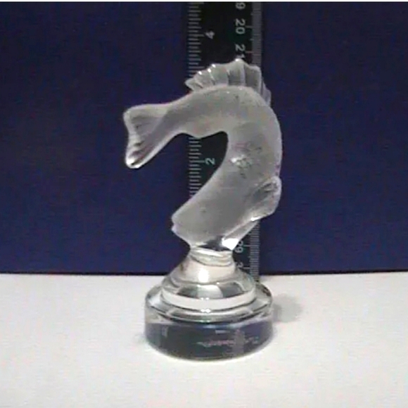 Vintage Lalique France Good Luck Koi "Goujon"  Fish Paperweight Figurine - Mint - Picture 5 of 5